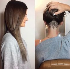 Hair Design Ideas, Modern Undercut, Undercut Hair Designs, Undercut Hair, Shaved Hair Designs