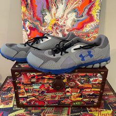 Under Armour Shoes Nwot / No Box Under Armour Blue Running Sneakers, Blue Under Armour Running Sneakers, Under Armour Gray Low-top Running Shoes, Gray Low-top Under Armour Running Shoes, Under Armour Casual Gray Sneakers, Casual Gray Under Armour Sneakers, Under Armour Shoes, Mens Shoes Sneakers, Blue Gray