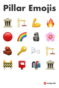 an image of some icons that are in the style of emojis on a white background