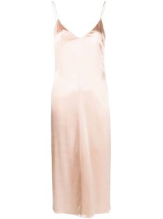 Petal pink Satin midi slip dress from FABIANA FILIPPI featuring mid-length, satin finish, panelled design, spaghetti straps, V-neck, V-back, mid-length and straight hem. Slip Dress Midi, Midi Slip Dress, Silk Slip Dress, Silk Slip, Dress Midi, Pink Satin, Dress Ideas, Cocktail Dress Party, Satin Finish