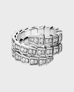 Find BVLGARI Serpenti Viper Diamond Pave Ring In 18k on Editorialist. BVLGARI twocoil ring from the Serpenti collection 18karat white gold with pavé diamonds 1.32 total diamond carat weight Size XL Made in Italy Serpenti Bvlgari Bracelet, Bvlgari Snake Ring, Bvlgari Serpenti Viper Bracelet, Bvlgari Serpenti Ring White Gold, Bvlgari Serpenti Pendant, Diamond Pave Ring, Bvlgari Serpenti, Pave Diamond Ring, Pave Ring