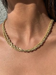 Elegant Double Chain 14k Gold Necklace, Gold Twisted Rope Chain Jewelry, 14k Gold Double Chain Link Necklace, 14k Gold Double Chain Necklace, Elegant Oval Link Rope Chain Necklace, Elegant Gold Plated Rope Chain Necklace, 14k Gold Wheat Chain Necklace, Classic Everyday Rope Chain Jewelry, Yellow Gold Figaro Chain Rope Necklace