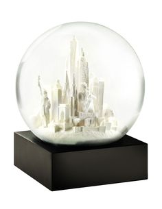 New York City White Cool Snow Globe. Snow Globe Aesthetic, Globe Aesthetic, New York Snow Globe, Nyc Snow Globe, Unique Snow Globes, Nyc Snow, New York Snow, City Snow, Model City