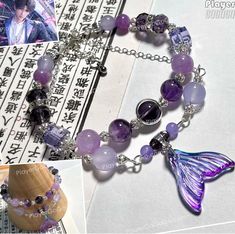 Default Length: 15cm - 19cm / 5.9" - 7.5" Length Customizable. Please remark if you need bigger or smaller sizes. Purple Bracelet, Flower Bracelet, Jewelry Inspo, Dream Jewelry, Cute Jewelry, Charm Jewelry, Beaded Bracelet, Favorite Jewelry, Hong Kong