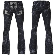 Wornstar Custom Jeans - Ravenbolt Rockstar Pants, Wornstar Clothing, Custom Pants, Mens Designer Jeans, Black Denim Pants, Wrestling Gear, Rockstar Jeans, Black Jeans Outfit, Custom Jeans