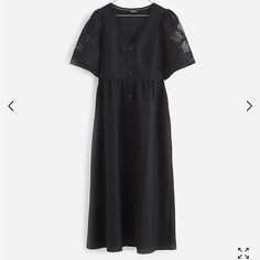 New With Tag, Madewell Size Xs, Selling Because It Doesn’t Fit Me. Never Worn. Great For Maternity/Breastfeeding As Well. Linen Material Casual Embroidered Dresses For Work, Casual Embroidered Workwear Dresses, Casual Embroidered Work Dresses, Skirt Pockets, Embroidered Linen, Linen Material, Embroidered Details, Madewell Dresses, Flowy Skirt