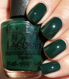 Pine Green Nails, High Nails, Green Manicure, Nails Grunge, Nails Opi, Pretty Nail Colors