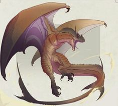 a drawing of a dragon flying through the air