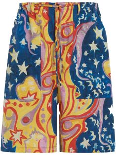 multicolour cotton all-over graphic print belt loops elasticated waistband front button fastening front tie fastening rear welt pocket knee-length Trench Dress, Latest Fashion Design, Crossbody Tote Bag, Knitwear Cardigan, Pant Shirt, Roberto Cavalli, Jeans Dress, Victoria Beckham, Welt Pocket