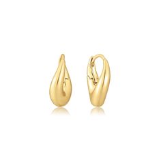 a pair of gold earrings on a white background Yellow Gold Teardrop Huggie Earrings With Ear Wire, Yellow Gold Drop Hoop Earrings In Sterling Silver, 925 Silver Earrings, Earrings Sterling Silver, Gold Plated Sterling Silver, Sterling Earrings, Base Metal, Gold Vermeil, Sterling Silver Earrings