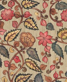 an image of a floral pattern on fabric