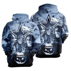 Shipping from the US. Easy 30 day return policy, 100% cotton, Double-needle neck, sleeves and hem; Roomy Unisex Fit. Dallas Cowboys Hoodie, Nfl Gifts, Dads Clothes, Horror Nights, Halloween Horror Nights, Cut Sweatshirts, Funny Hoodies, Personalized Hoodies, Comfy Hoodies