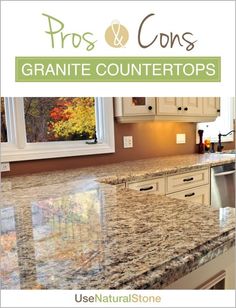 granite countertops with the title pros and cons granite countertops