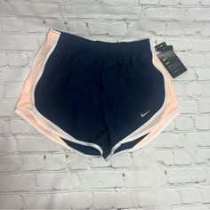 Nwt Women’s Nike Dri Fit Athletic Shorts Small Color: Navy And Peach Nike Navy Shorts For Summer, Nike Shorts Aesthetic, Navy And Peach, 2nd Christmas, Shorts Aesthetic, Dream Aesthetic, Rings Engagement, Fairy Grunge, Nike Blue