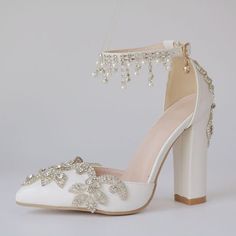 Princess Heels, Diamond Heels, Bling Heels, Closed Toe Heels, Rhinestone High Heels