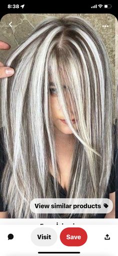 Ice Blonde Hair, Grey Blonde Hair, Silver Blonde Hair, Icy Blonde Hair, Gorgeous Gray Hair, Hair Streaks, Brown Hair With Blonde Highlights, Long Hair Color, Blending Gray Hair