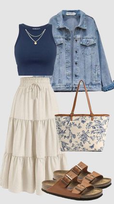 Modest Teacher Outfits Summer, Coastal Casual Outfit, Modesty Outfits Summer, Modest Summer Outfits Aesthetic Casual, Modest Outfit Aesthetic, Ireland Vacation Outfits, Modest Trendy Outfits, Modest Girly Outfits, Teacher Fits