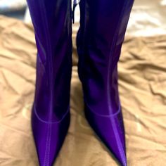 New, Never Been Giuseppe Bootie. Rich Purple Color. Purple Heels, Zanotti Shoes, Giuseppe Zanotti Shoes, Rich Purple, Giuseppe Zanotti, Purple Color, Color Purple, Bootie, Bootie Boots