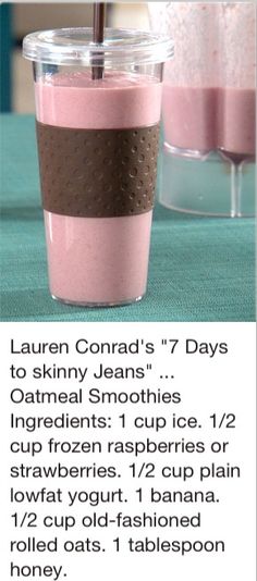 the recipe for this smoothie is shown