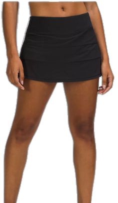 Sporty Black Skort For Yoga, Black Sporty Skort For Yoga, Black Lined Swim Skirt For Sports, Athleisure Black Skirt For Sports, Black Athleisure Skirt For Sports, Athleisure Black Sports Skirt, Athleisure Black Lined Skort, Black Athleisure Skort With Lined Skirt, Black Skort For Yoga