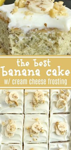 the best banana cake w / cream cheese frosting