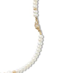 Hand strung pearl and gold bead necklace that can be worn as a long single lustrous strand or doubled up as a layered look. Handmade in New York and finished in 14 karat gold. Freshwater Pearls 14 Karat Gold 32 inches Handmade in NYC About the stone The beginnings pearls occur when an oyster, mussel, or clam attempts to soothe the part of its body when a granule enters its shell. It does this by creating a unique coating layer over the irritated area, known as a nacre. The sea animal will add layer after layer of nacre until a beautiful, glistening pearl is formed. Best known for their whimsical shapes and wide variety of sizes and colors, the character of a freshwater pearl is found in its distinctive surface texture and the warmth of its luster. Though freshwater pearls are commonly foun Timeless Gold Pearl Necklace With Round Beads, Double Strand Akoya Pearl Necklace, Classic Double Strand Necklace With Pearl Pendant, Hand-strung Pearl Jewelry With Round Beads, Classic Gold Single Strand Pearl Necklace, Hand-strung Round Pearl Bead Jewelry, Classic Double Strand Pearl Charm Jewelry, Single Strand Akoya Pearl Jewelry In Gold, Classic Double Strand Pearl Chain Necklace