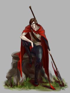 Red Riding Hood Male, Moth People, Male Outfit, Red Ridding Hood, Dnd Inspiration, Red Riding Hood Costume, Halloween 2019, Random Art