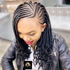 Simple Fulani Braids With Natural Hair, Adorable Hairstyles, Ghana Braids Hairstyles, Hairstyles Photos, Ladies Hairstyles, Lemonade Braids Hairstyles, Cornrows Braids For Black Women, Bob Braids Hairstyles