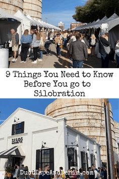 people walking around an outdoor market with text overlay that reads 9 things you need to know before you go to silobration