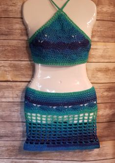 Crochet swim suit cover up Summer Stretch Tankini For Beach Cover-up, Halter Neck Top For Beach Cover-up During Beach Season, Fitted Blue Beachy Cover-up, Sleeveless Crochet Swimwear For Beach Party, Sleeveless Crochet Swimwear For Beach Season, Fitted Blue Cover-up For Beach Party, Fitted Blue Beach Dress, Blue Fitted Beach Dress, Crochet Sleeveless Swimwear For Beach