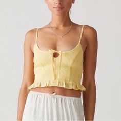 Reposhing This Item I Purchased From @Heatherbiondio. Loved It, But Ready To Rotate For Something New. Questions? Leave A Comment Below! Cheap Yellow Tops From Urban Outfitters, Daisy Yellow, Yellow Vest, Yellow Tank, Yellow Crop Top, Yellow Tank Top, Yellow Daisies, Small Crop Tops, Cami Crop Top