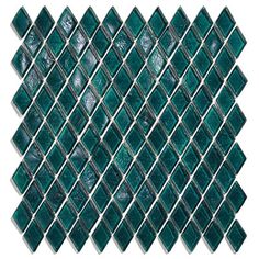 green glass mosaic tile on a white background