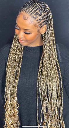 Blonde Braided Updo For Black Women, Blonde All Back Cornrows, Light Brown Cornrows Braids, Blonde Fulani Braids Hairstyles, Blond Cornrows Braids, Honey Blonde Cornrows Braids Black Women, Blonde Stitch Braids Black Women, Blond Cornrows Black Women, Natural Hair Braids No Weave