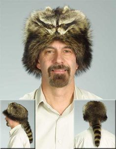 DIY "Mountain Man" Raccoon Hat Brown Winter Hat Bands For Hunting, Trapping Fur, Fur Trapping, Mens Fur Hats Winter, Montana Hunting, Fur Balaclava, Fur Trapper Mountain Man