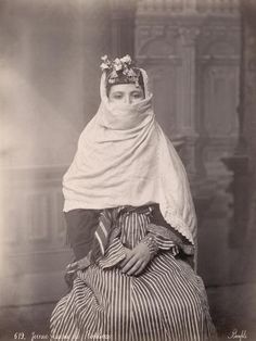 size: 24x18in Photographic Print: Young Woman in Traditional Middle Eastern Dress : Entertainment St Bernadette Soubirous, Eastern Dresses, Veiled Woman, Middle Eastern Culture, French Photographers, Bw Photo, Muslim Women, Canvas Pictures, Middle Eastern