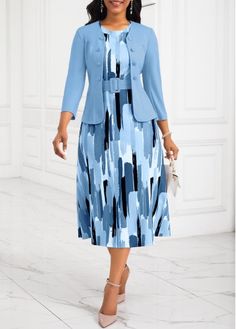 Color:Light Blue;Size:S;Size:M;Size:L;Size:XL;Size:XXL;Package Contents:1 X Dress , 1 X Cardigan , 1 X Belt;Occasion:Other;Style:Casual; Girls Dress Pattern Free, Dress And Cardigan, Beach Bridesmaid Dresses, Latest Dress For Women, Girl Dress Pattern, Round Neck Dress, Classy Dress Outfits, Classy Work Outfits, Round Neck Dresses