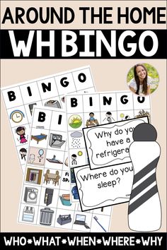 a poster with words and pictures on it that read,'around the home whinego