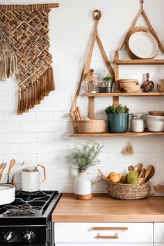 kitchen remodel on a budget boho Unique Textures, Boho Aesthetic, Colorful Accessories, Kitchen Makeover