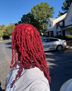 Cherry Red Locs, Feminine Locs, Locs Woman, Locs Ideas, Colored Locs, Dreadlocks Hairstyles, Dread Head, Locs Styles