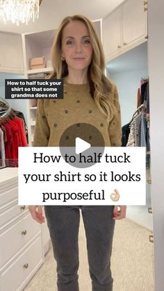 8,184 likes, 177 comments - merricksart on January 17, 2023: "How to half tuck (or French tuck) your shirt so it looks purposeful! 🙏🏼 So many of you have told me you’ve tried a half tuck and a grandma has literally stopped you in public to pull it out of your waistband for you 😅 has this happened to you?? Half tucking is not for everyone, but if you’ve been unsure how to do it and make it look purposeful, here’s a quick tip! Was this helpful? Need to see it with other styles of tops? Let m Tucked In Shirt Outfit, Shirt Tucked Into Jeans, Tuck Your Shirt, How To Wear Shirt, French Tuck, Fall Winter Hair Color, Dark Fall, Latest Short Hairstyles, Trendy Short Haircuts