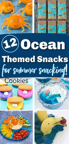 twelve ocean themed snacks for summer snacking