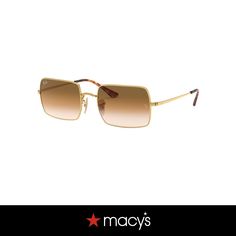 in stock Gold Rectangular Sunglasses For Formal Occasions, Formal Gold Rectangular Sunglasses, Classic Gold Sunglasses For Spring, Vintage Gold Rectangular Sunglasses, Retro Gold Rectangular Sunglasses, Gold Sunglasses For Formal Spring Occasions, Gold Rectangular Casual Sunglasses, Gradient Brown, Rectangle Sunglasses