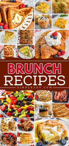 Plan the perfect brunch with a selection of these delicious recipes. Simple and tasty, you will want to try all of these brunch recipes! Host A Brunch At Home, Girls Brunch Menu Ideas, Brunch Open House Ideas, Sunday Breakfast Family, Family Brunch Ideas, Brunch Potluck Ideas, Summer Brunch Ideas, Brunch Ideas Food, Sunday Brunch Ideas