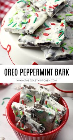 oreo peppermin bark is the perfect treat for christmas