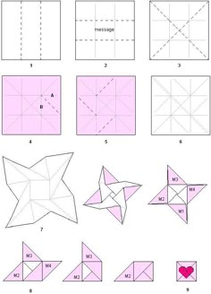 how to make an origami star with pictures and instructions for the paper stars