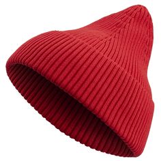 Buy Fawler - Kite | Cherry Red Lightweight Organic Cotton Chunky Knitted Rib Beanie for only $35. Shop at Trendhim and get 365 day free returns. We take pride in providing an excellent experience. Types Of Caps, Cute Beanies, Soft Hats, Different Hats, Cotton Beanie, Hat Types, Stocking Cap, Classic Hats, Gift Envelope