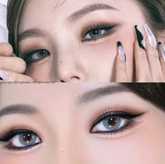 Idol Makeup Korean, Kpop Idol Makeup Look, Korean Idol Makeup, Yeji Checkmate, Kpop Idol Makeup, Doe Eye Makeup, Idol Makeup, J Makeup, Kpop Makeup