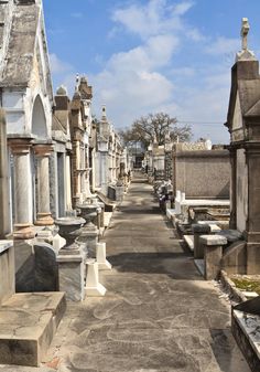 an old cemetery with many headstones and tombstones