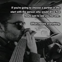 a man driving a car with the caption if you're going to choose a partner in life, start with the person who would drive five hours