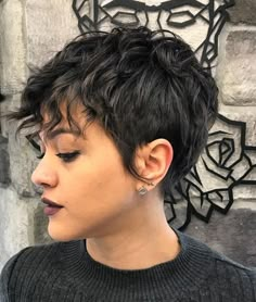 Long Pixie Haircut For Straight Hair, Fall 2023 Short Hair, Wavy Pixie Bob Haircut, Wavy Faux Hawk, Black Short Pixie Hairstyles, Short Haircuts For Round Faces Plus Size Pixie Cuts, Latina Pixie Haircut, Black Hair Pixie Haircut, Pixie Black Hair